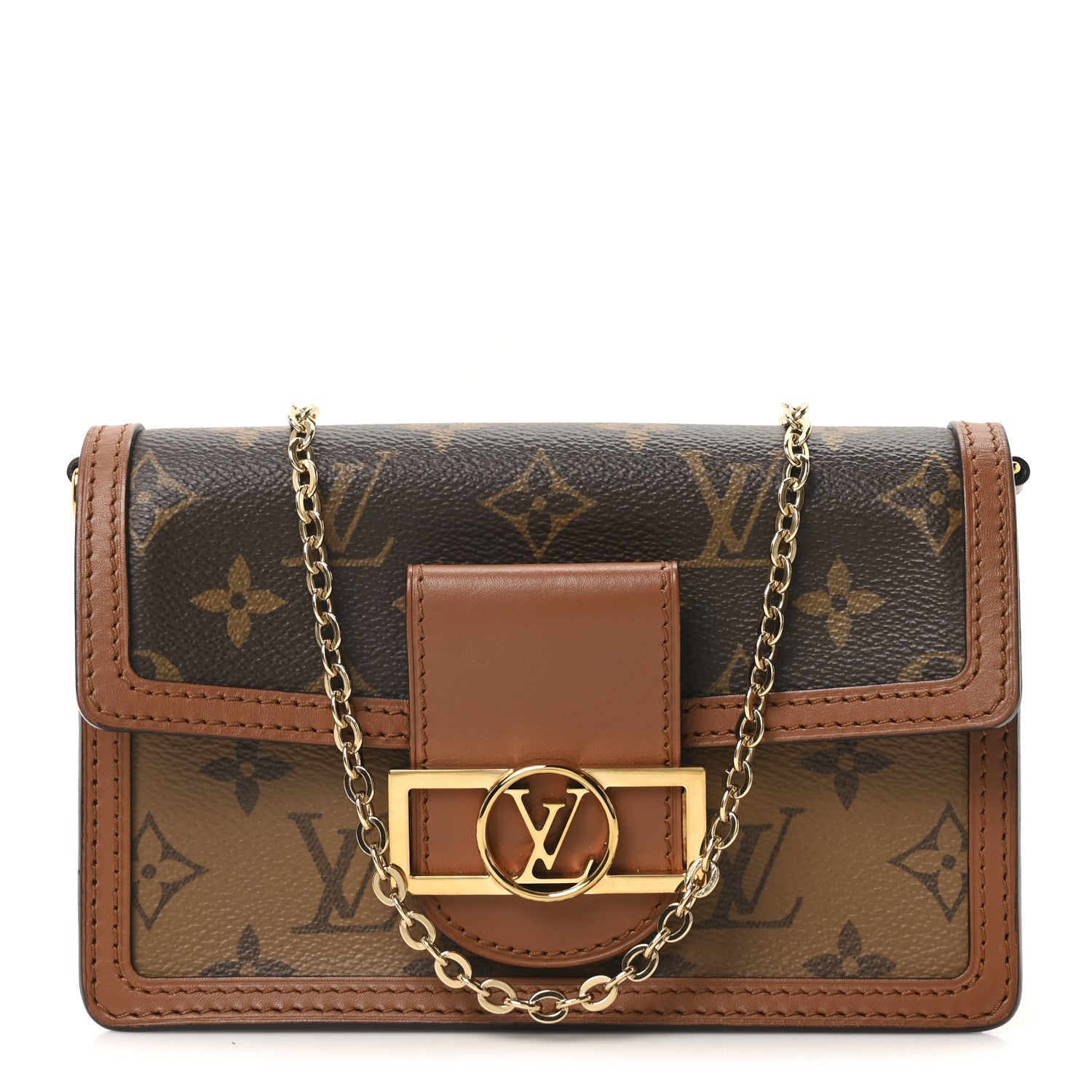 Reverse Monogram Dauphine Chain Wallet