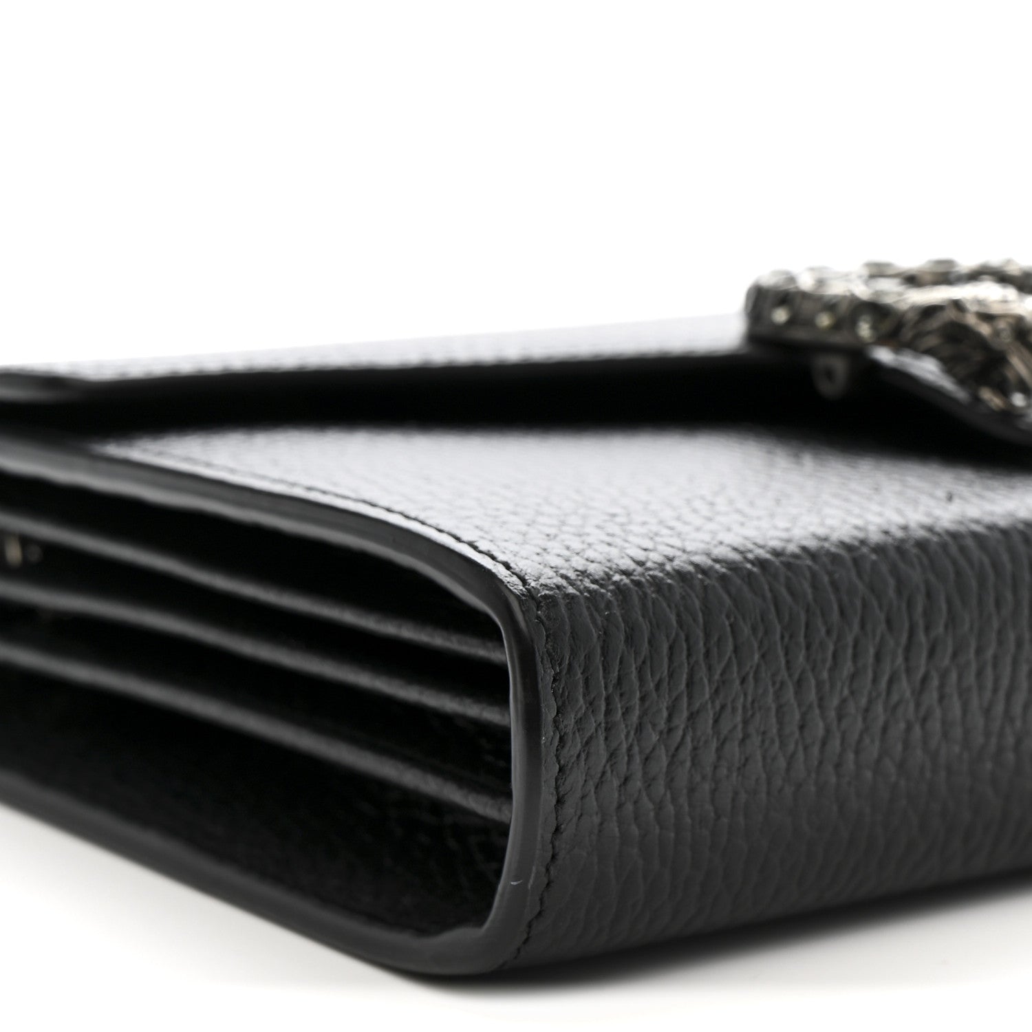 Calfskin Mini Dionysus Chain Wallet Black