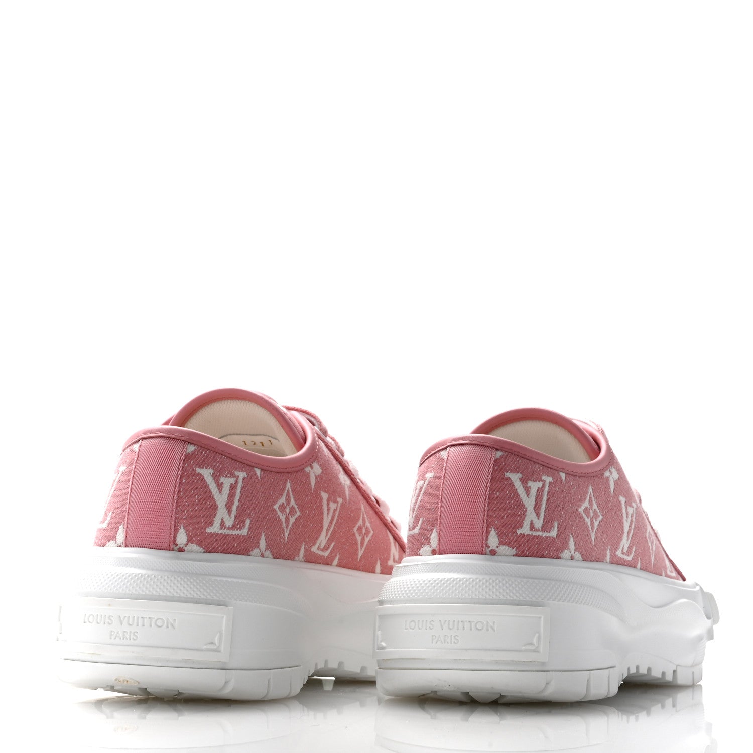 Denim Monogram Squad Sneakers 38.5 Pink