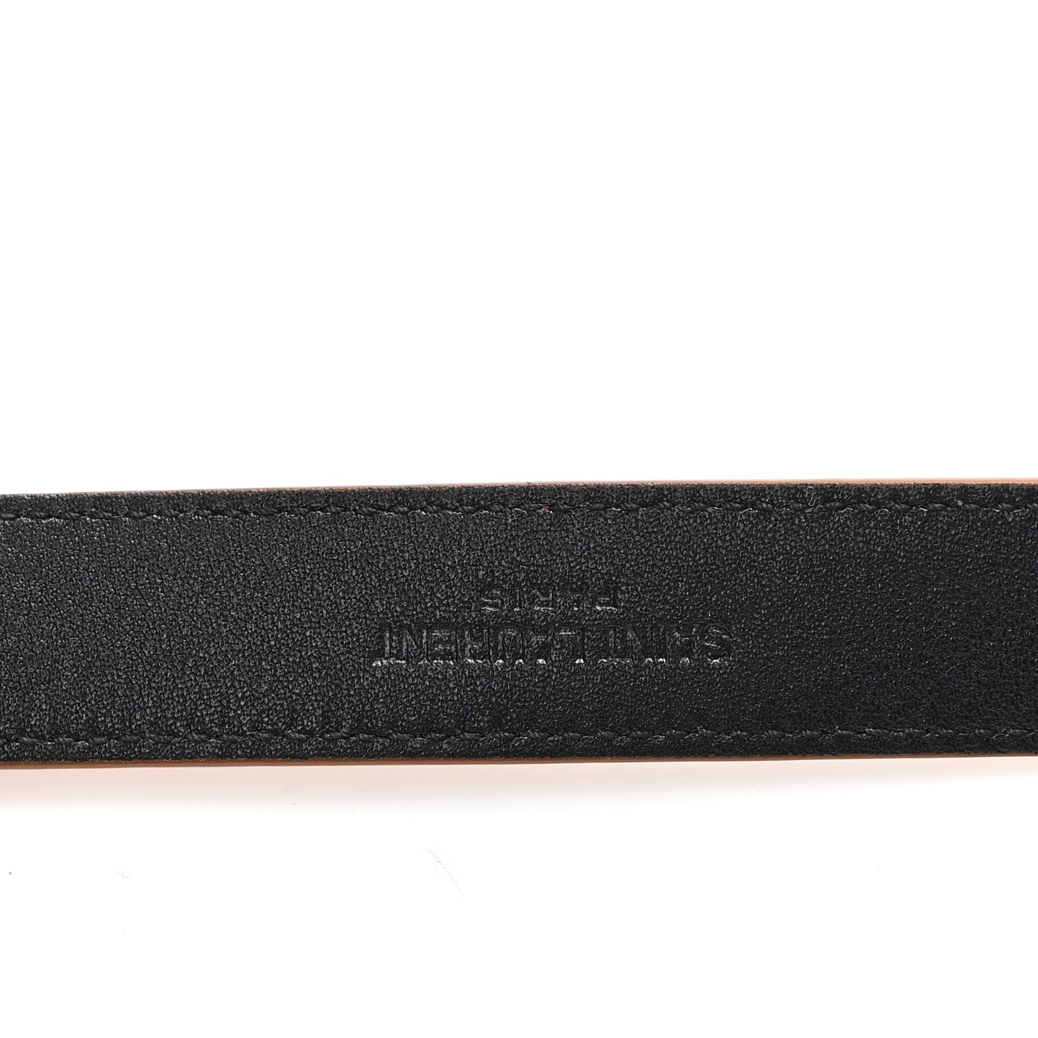 Suede Monogram Square Buckle Belt 65 26 Brick