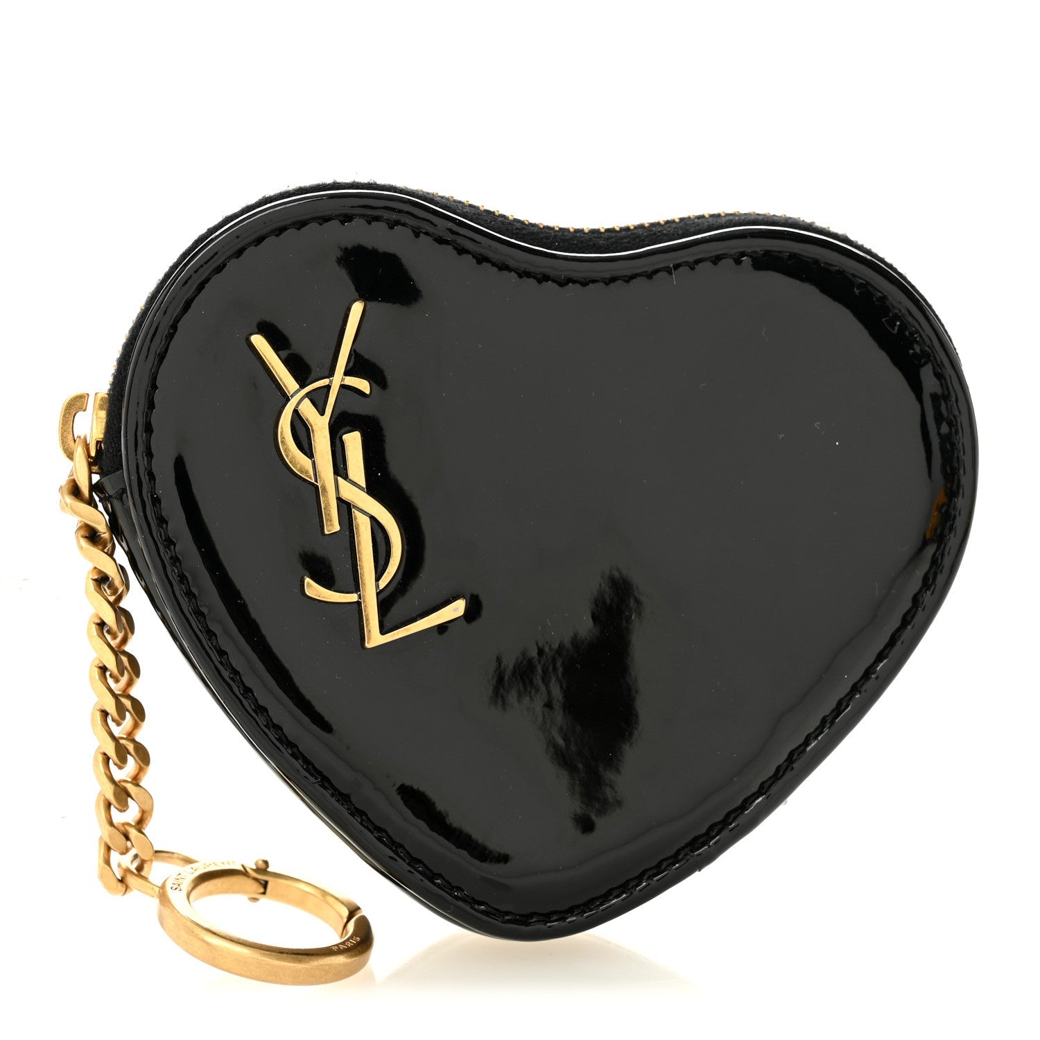 Patent Heart Key Pouch Black