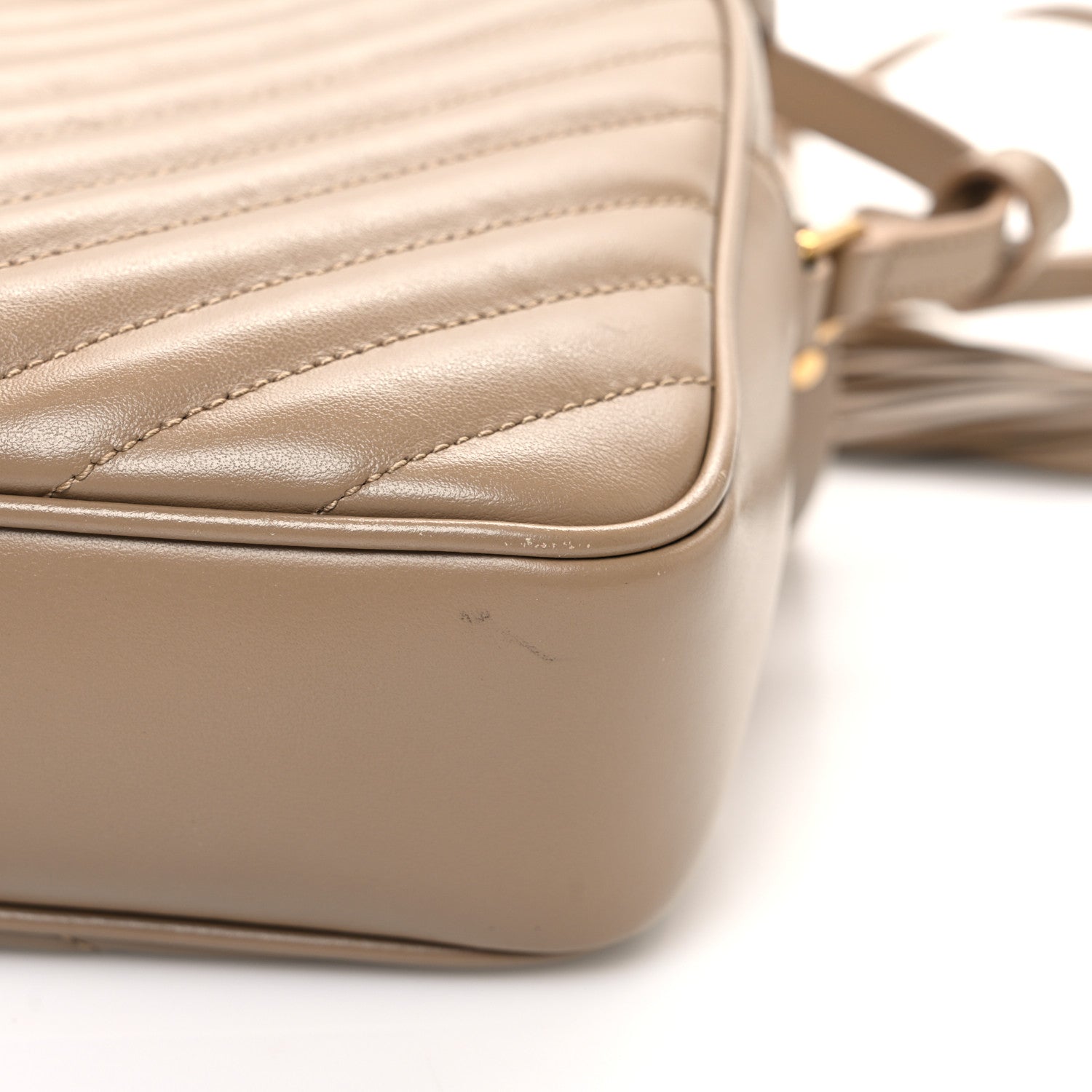 Calfskin Matelasse Monogram Lou Camera Bag Dark Latte