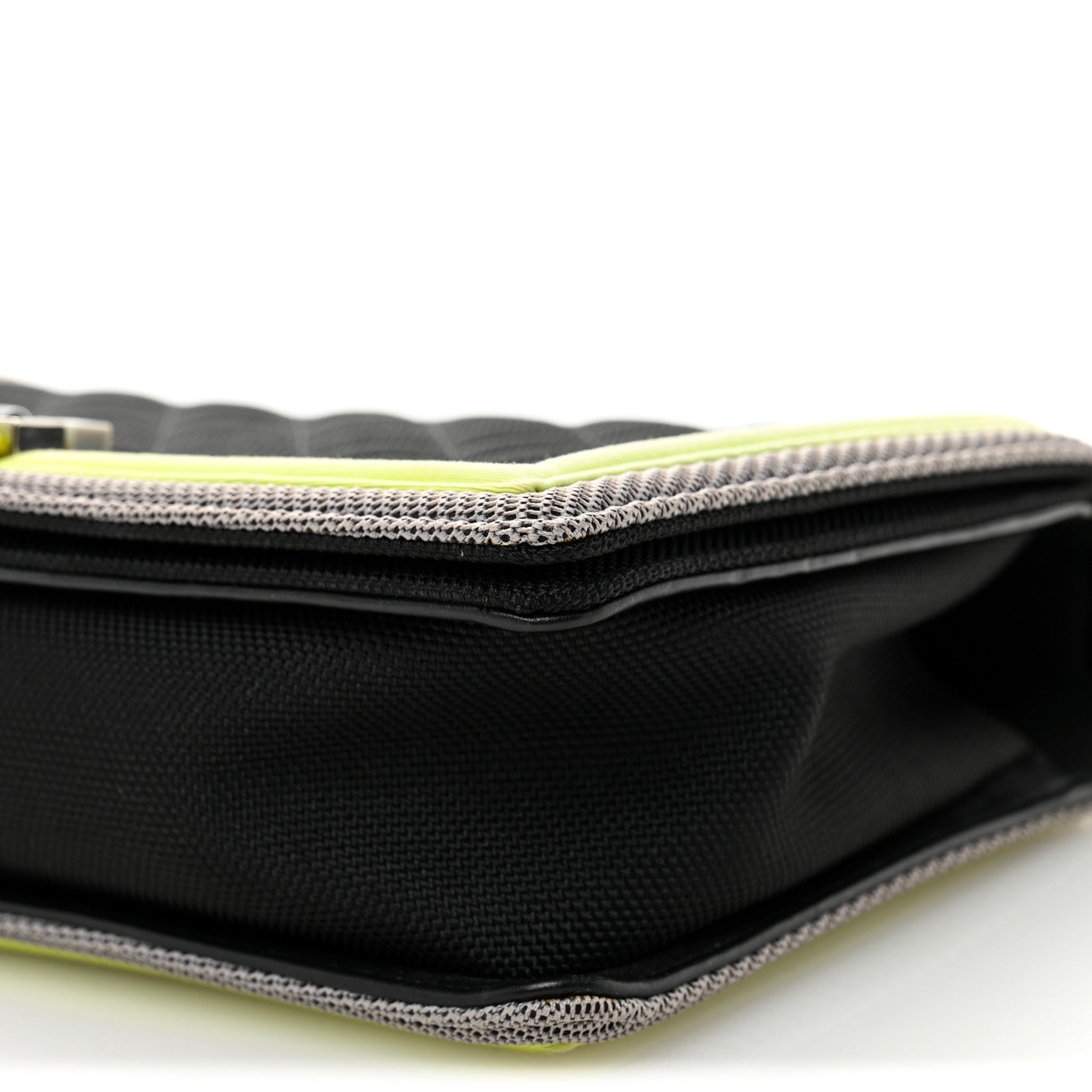 Canvas Quilted New Medium Fluo Boy Flap Black Grey Yellow