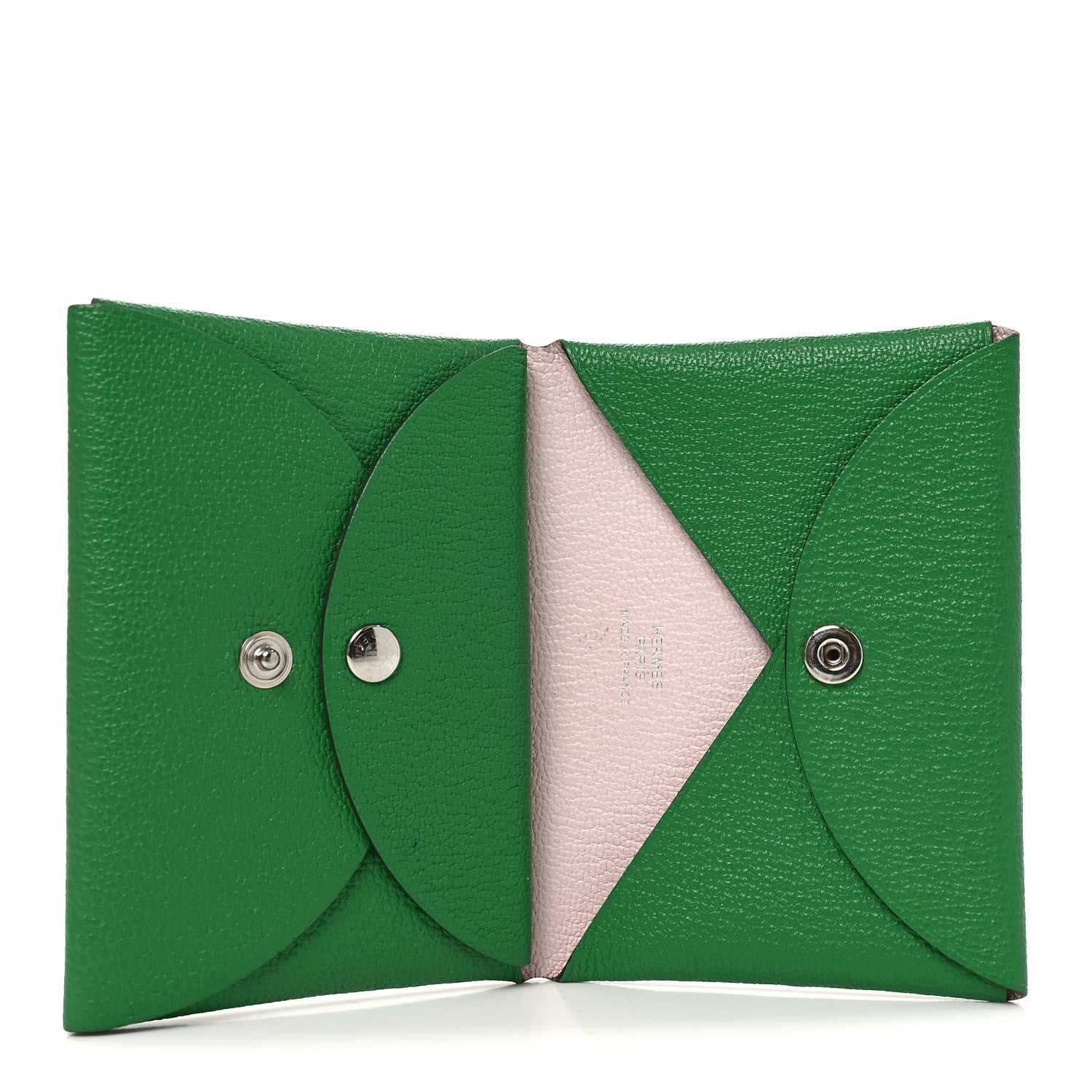 Chevre Mysore Verso Calvi Duo Card Case Menthe Rose Sakura