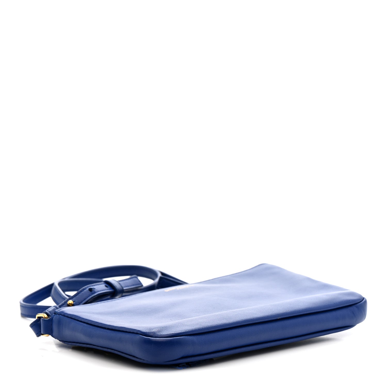 Calfskin Monogram Phone Pouch Crossbody Bag Blue Majorelle