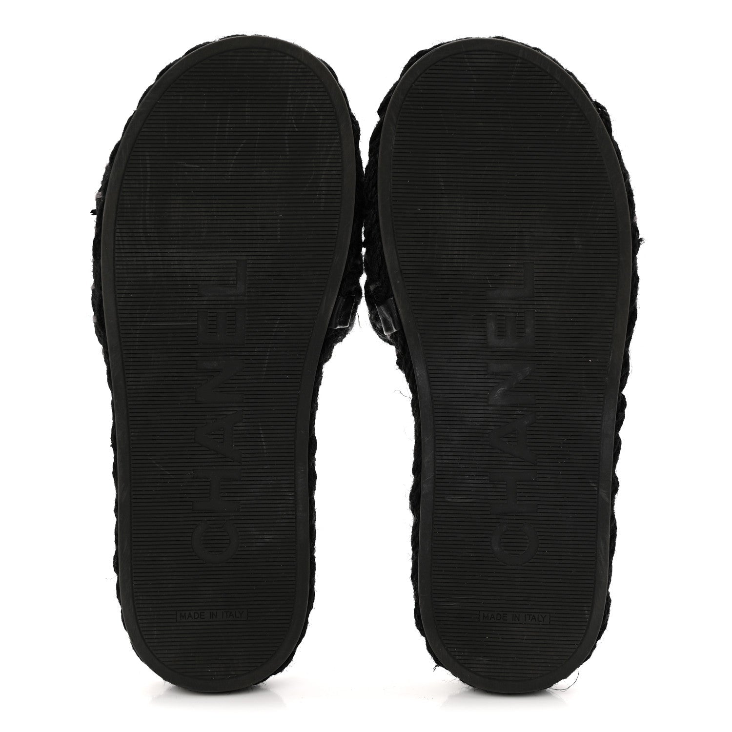 Cord Braided CC Mules 41 Black