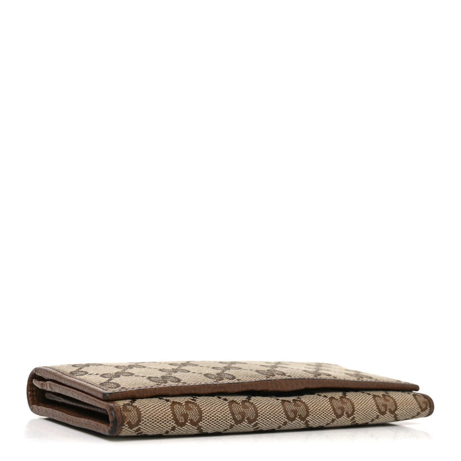 Monogram Dollar Calfskin Continental Flap Wallet Beige Ebony Tabacco