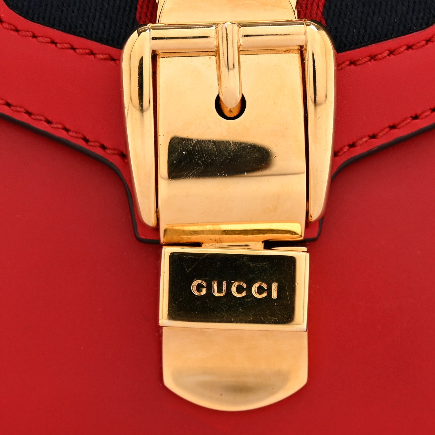 Calfskin Mini Sylvie Chain Shoulder Bag Hibiscus Red