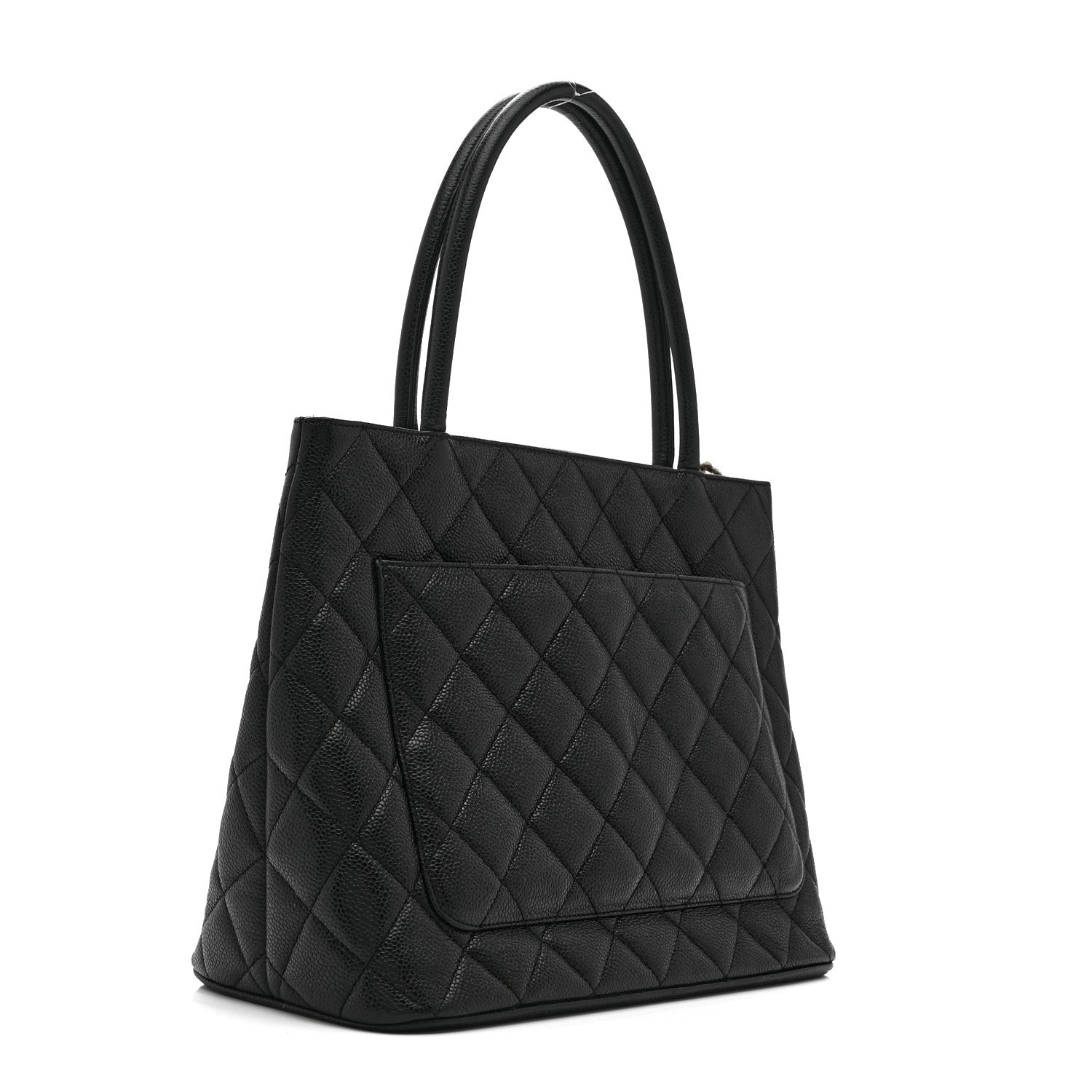 Caviar Quilted Medallion Tote Black