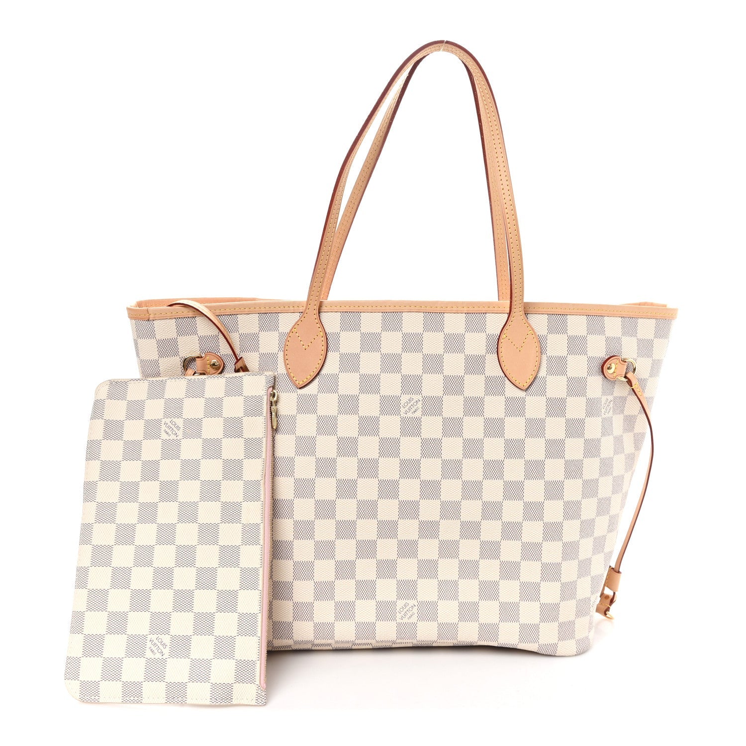 Damier Azur Neo Neverfull MM Rose Ballerine