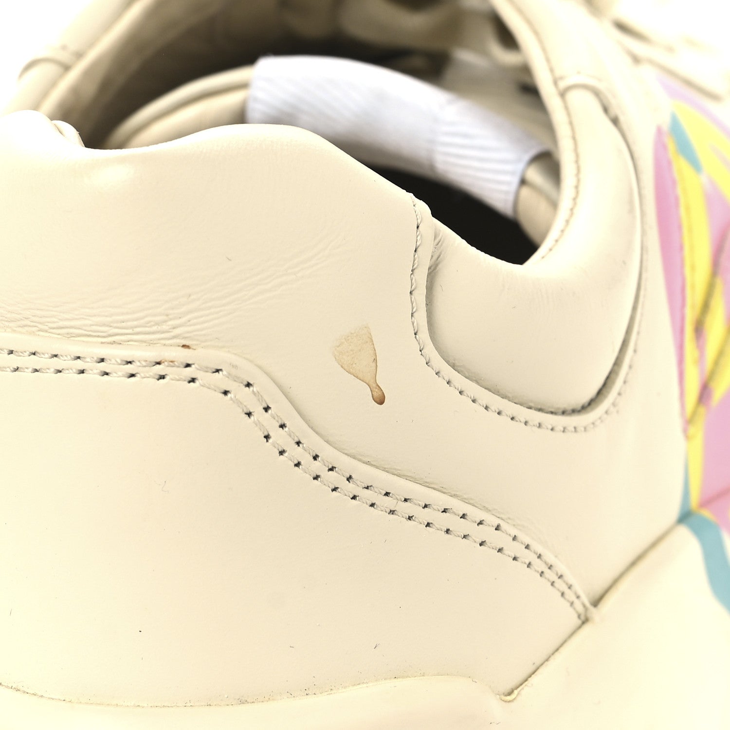 Calfskin Heart Rhyton Sneakers 39.5 Ivory