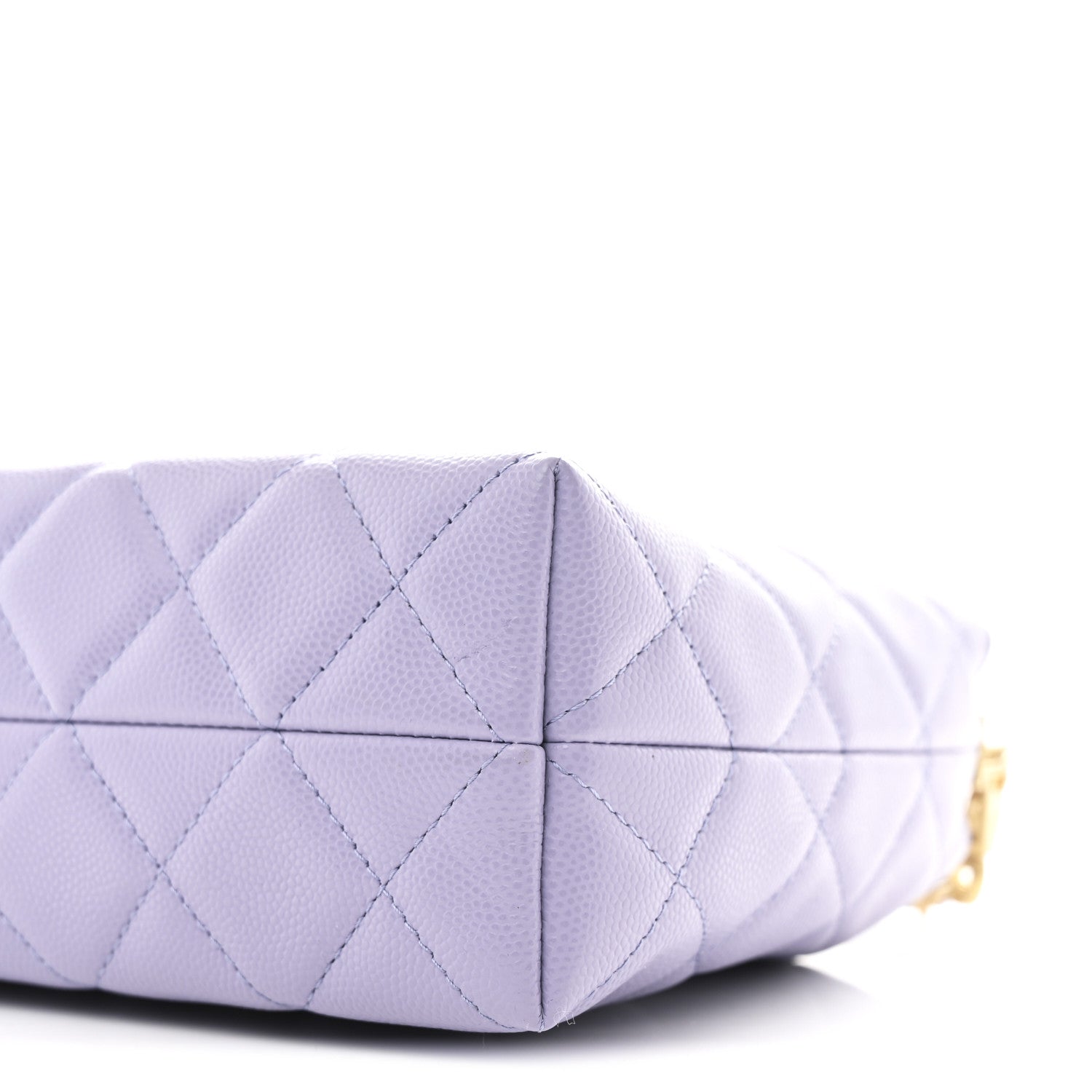 Caviar Quilted Chanel Way Clutch With Chain Light Purple