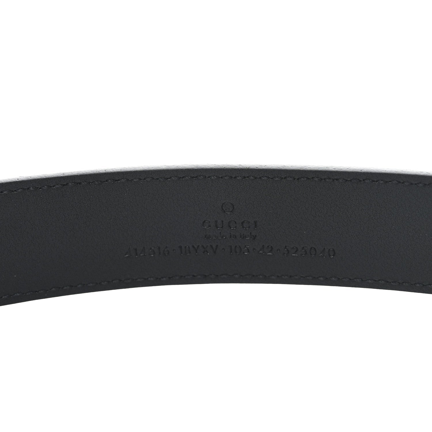 Azalea Calfskin Enamel Monochrome Double G 30mm Belt 105 42 Black
