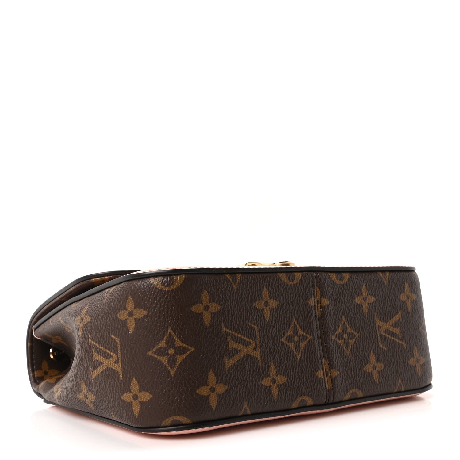 Patent Calfskin Monogram Cherrywood BB Rose Ballerine