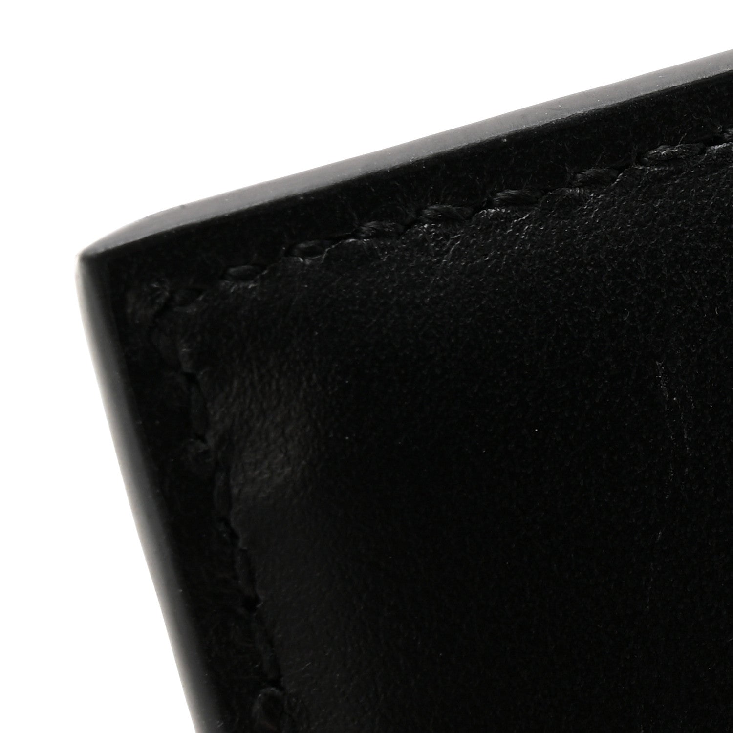 Calfskin GG Matelasse Card Case Wallet Black