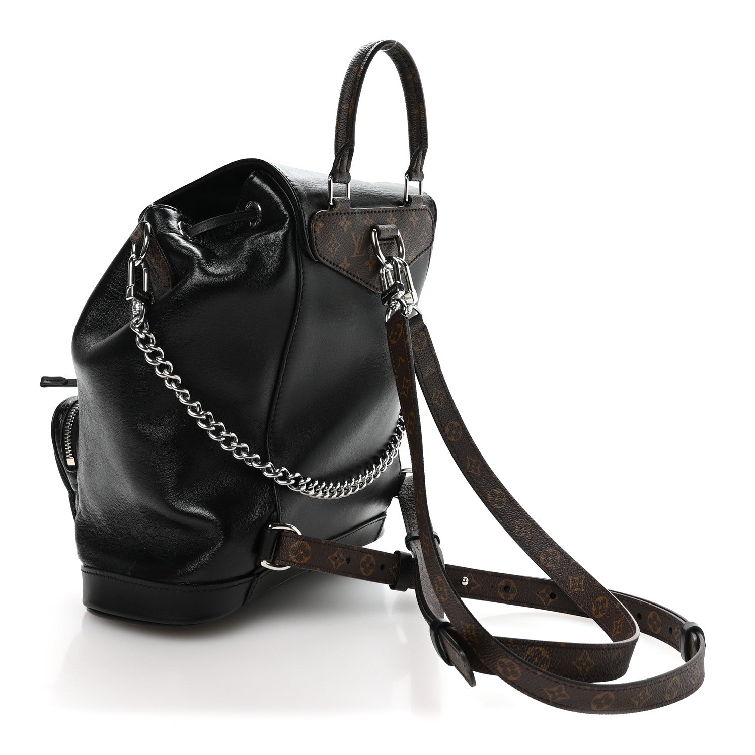 Lambskin Monogram Montsouris Vibe PM Black