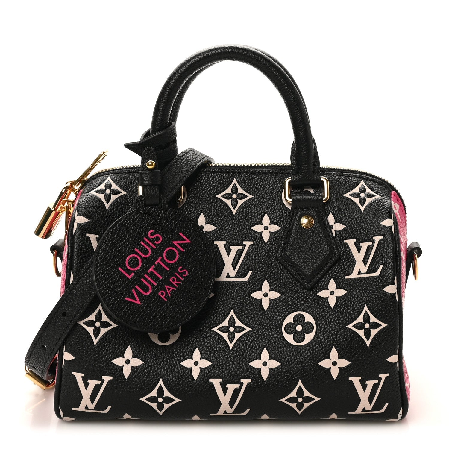 Empreinte Monogram Spring in the City Speedy Bandouliere 20 Black White Pink