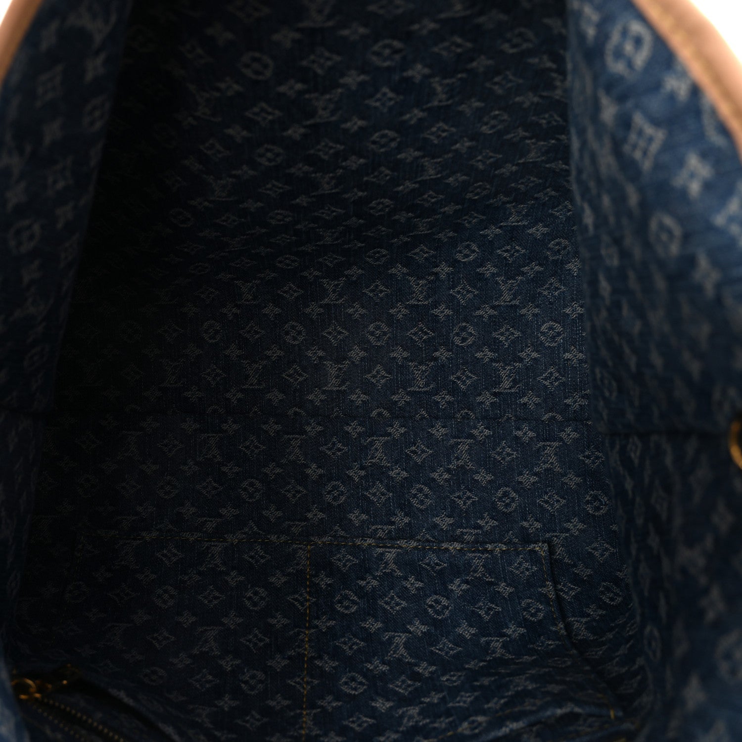 Monogram Denim CarryAll MM Blue