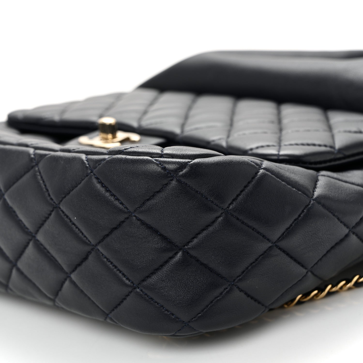Lambskin Quilted Large In Seoul Backpack Navy