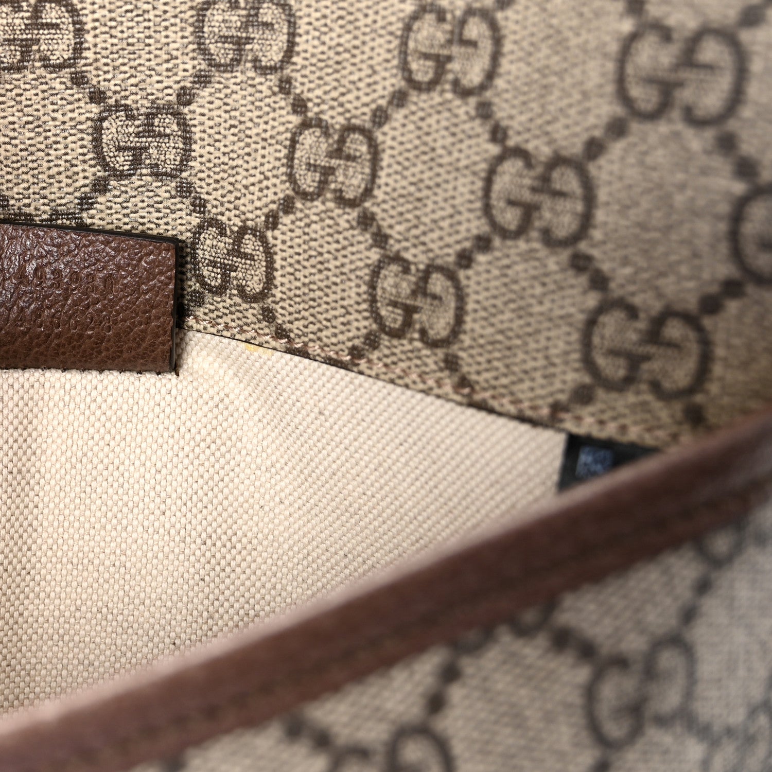 GG Supreme Monogram Neo Vintage Web Belt Bag Brown