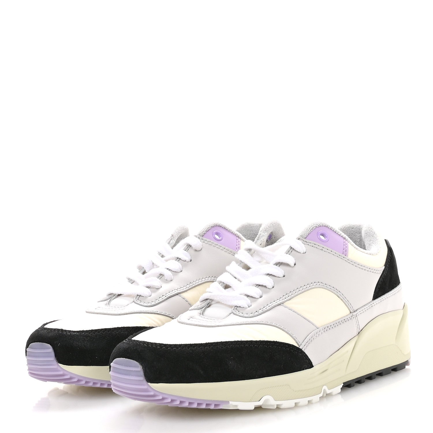 Nylon Calfskin Suede Mens Bump Low Top Sneakers 42 White Air Grey Black Lavender