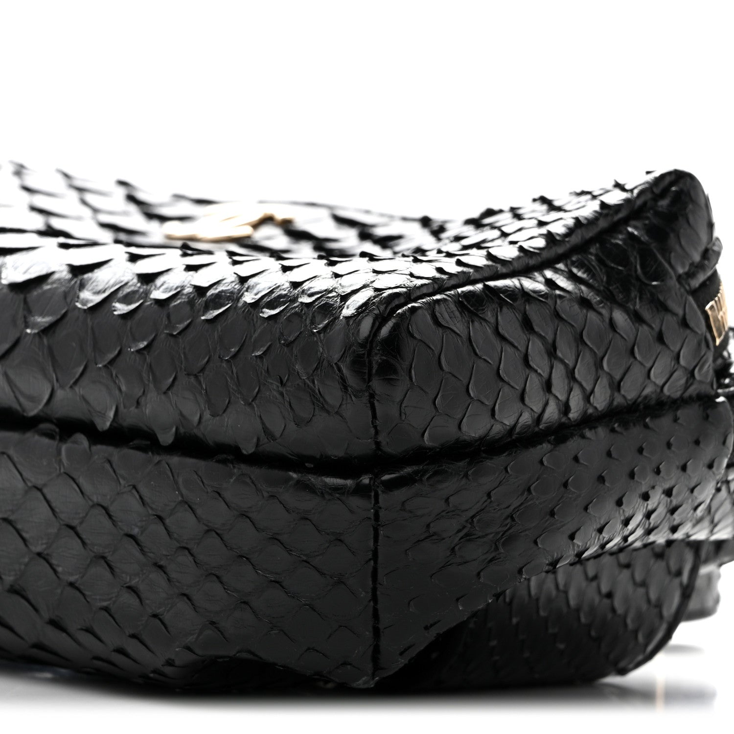 Snakeskin Waist Bag Black