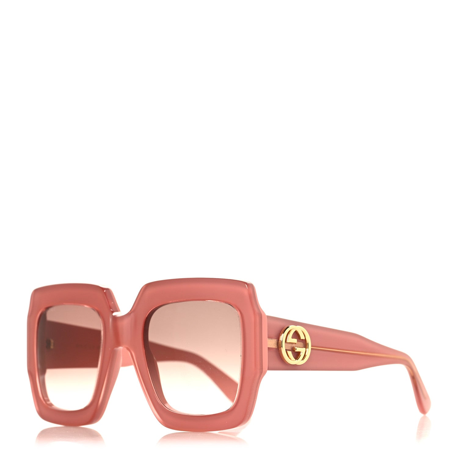 Square Frame GG0178S Sunglasses Rose Brown