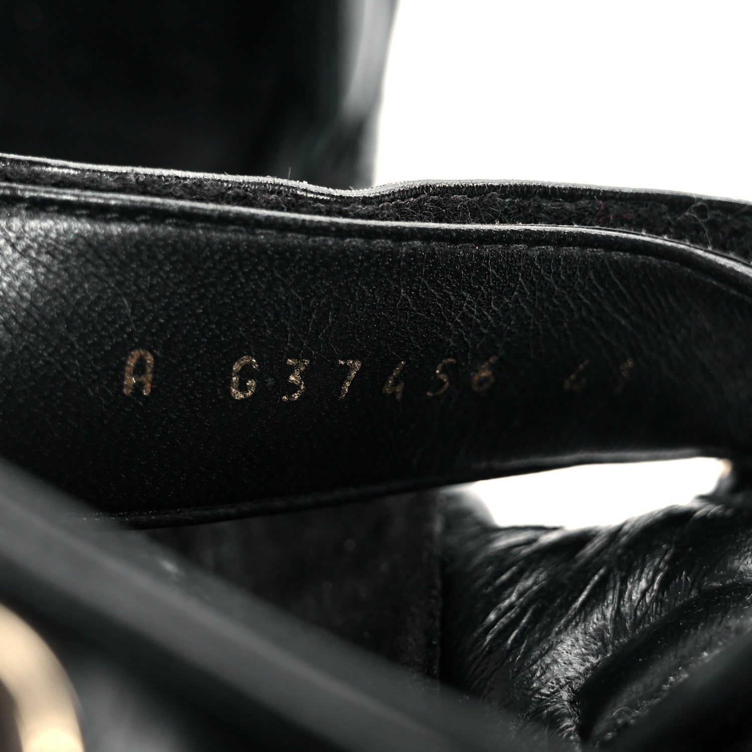 Shiny Calfskin Logo Platform Sandals 41 Black