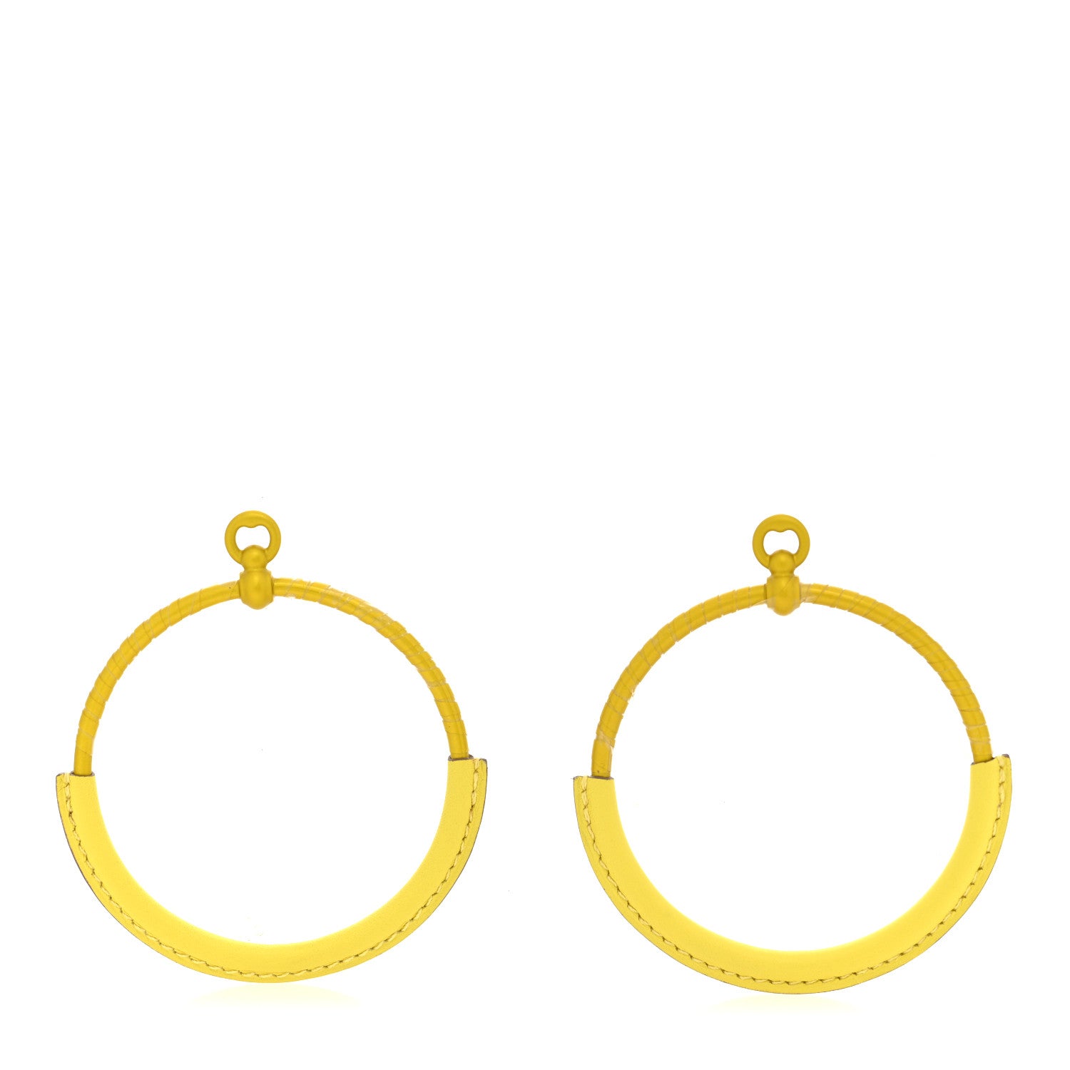 Aluminum Sunset Swift Loop Earrings Lime