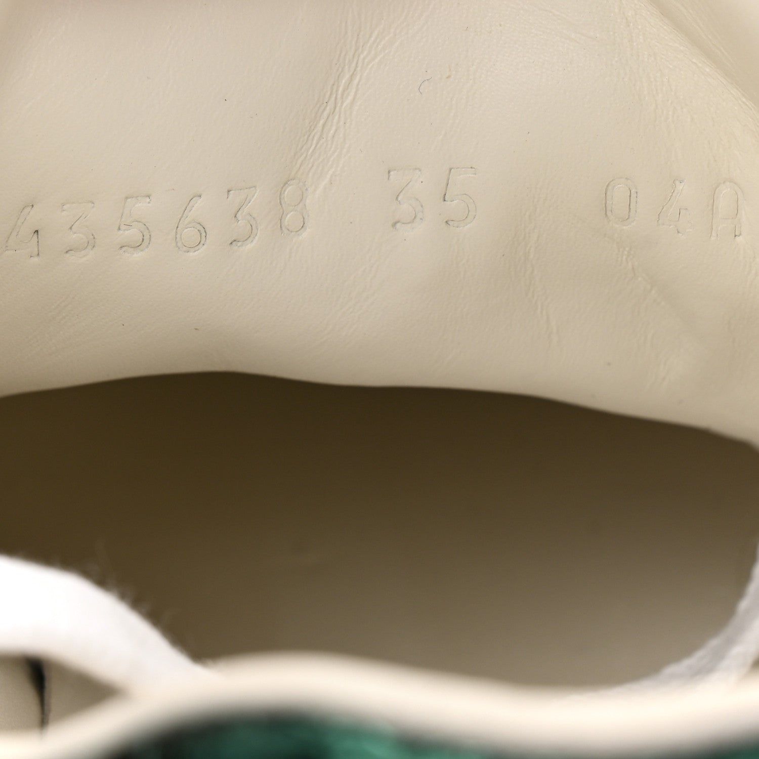Calfskin Web Heart Embroidered Womens Ace Sneakers 35 White
