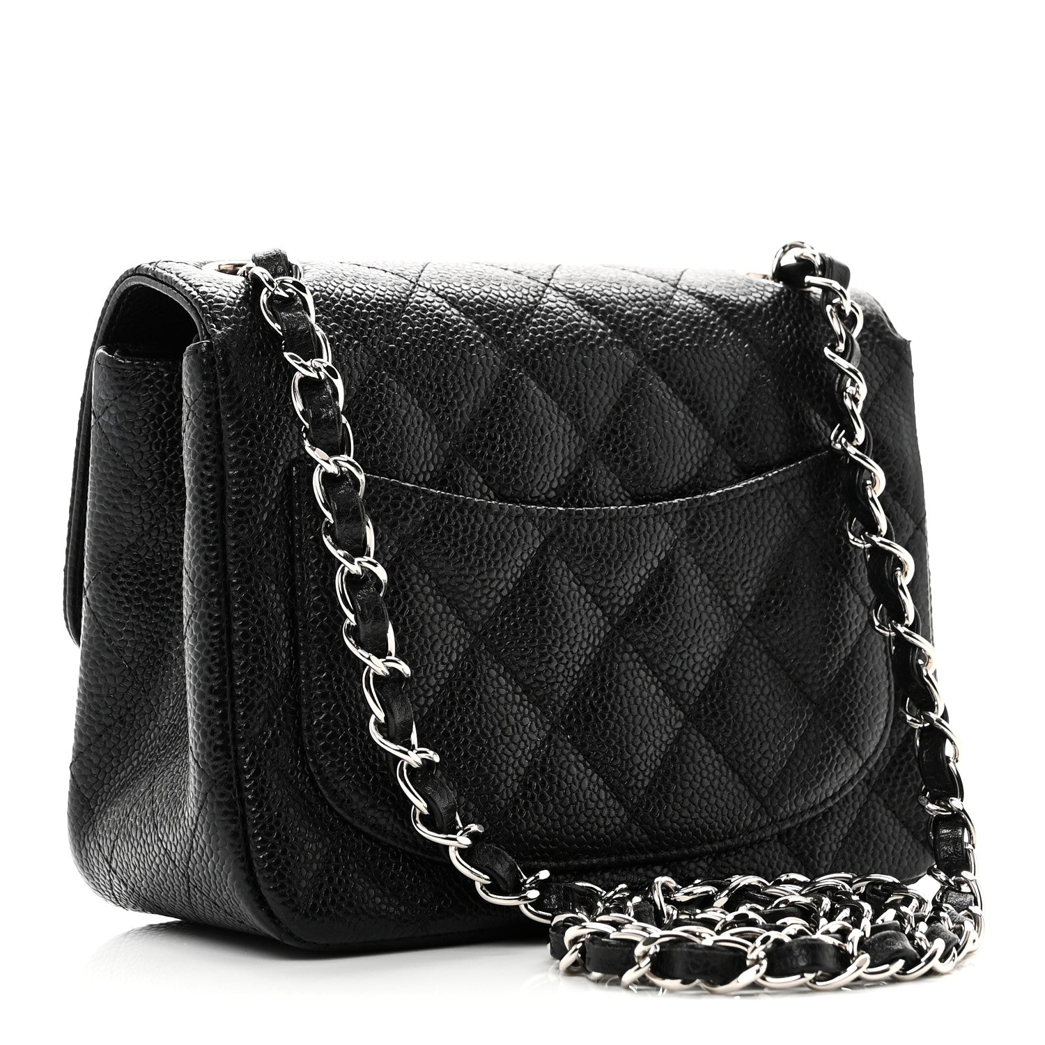 Caviar Quilted Mini Square Flap Black