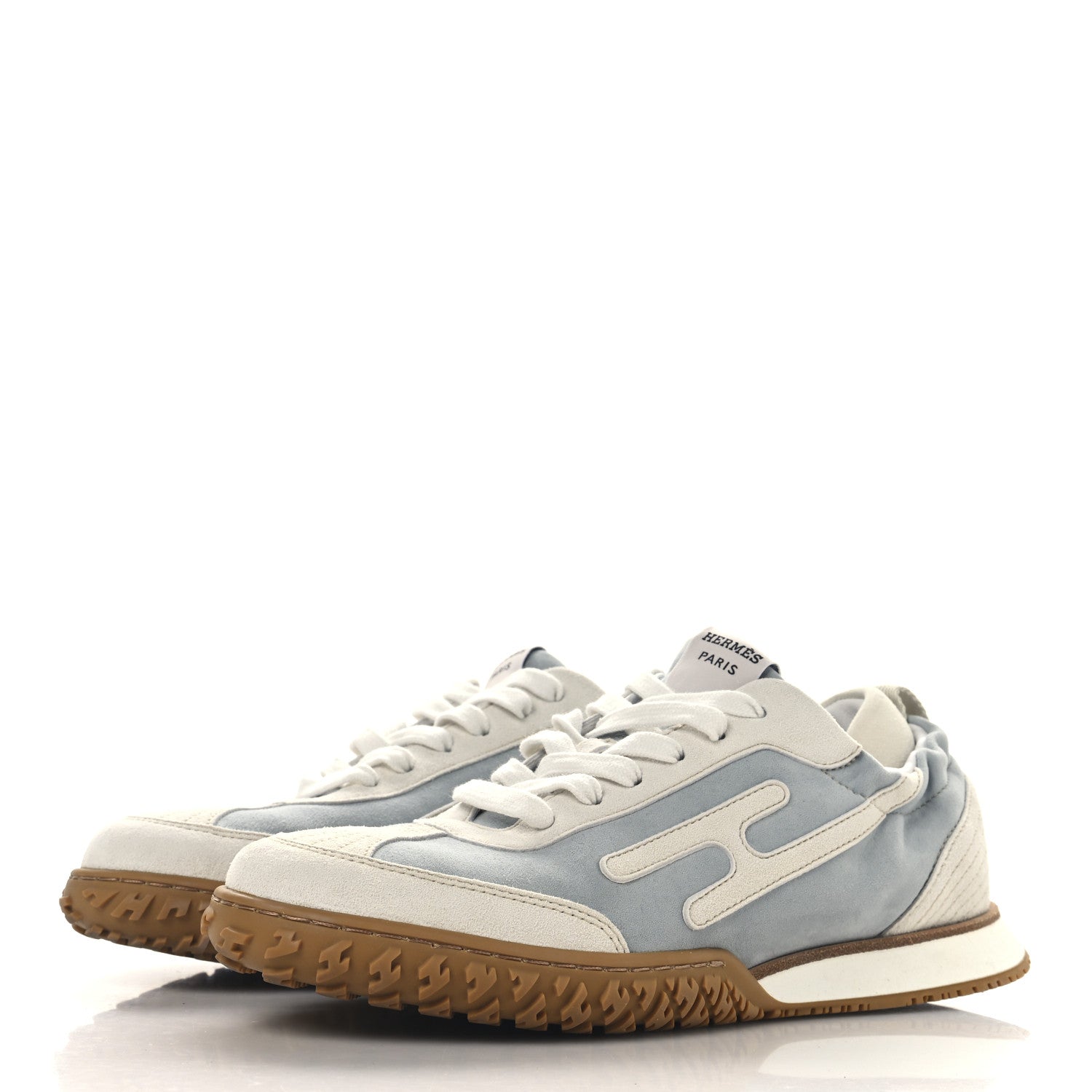Suede Goatskin Jet Sneakers 37 Gris Nuage White