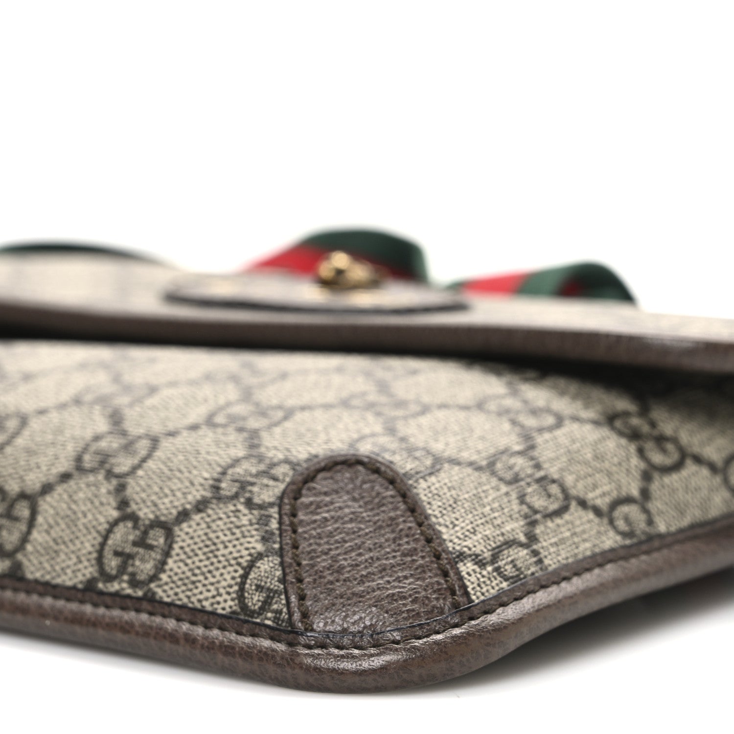 GG Supreme Monogram Neo Vintage Web Belt Bag Brown