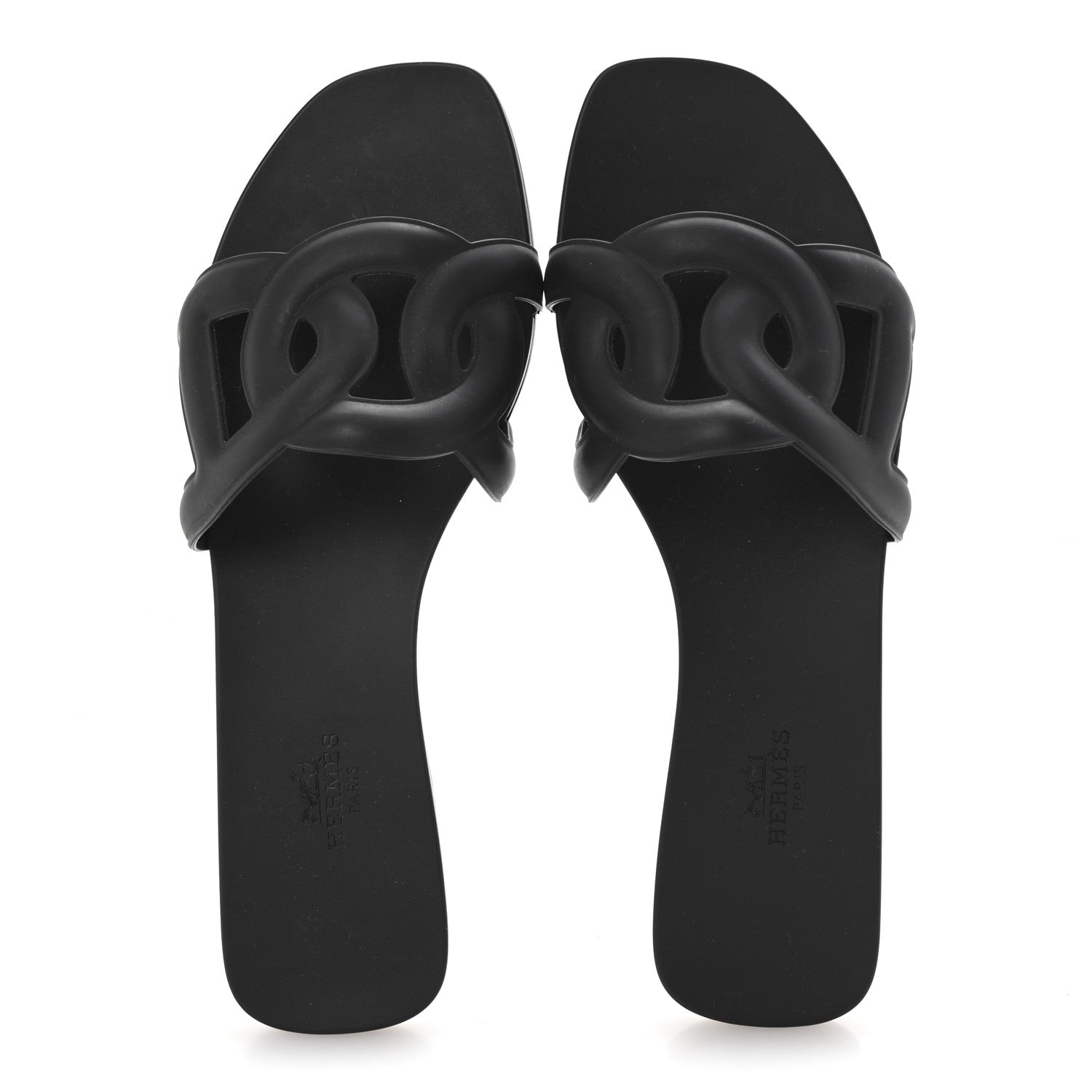 Rubber Aloha Sandals 39 Black