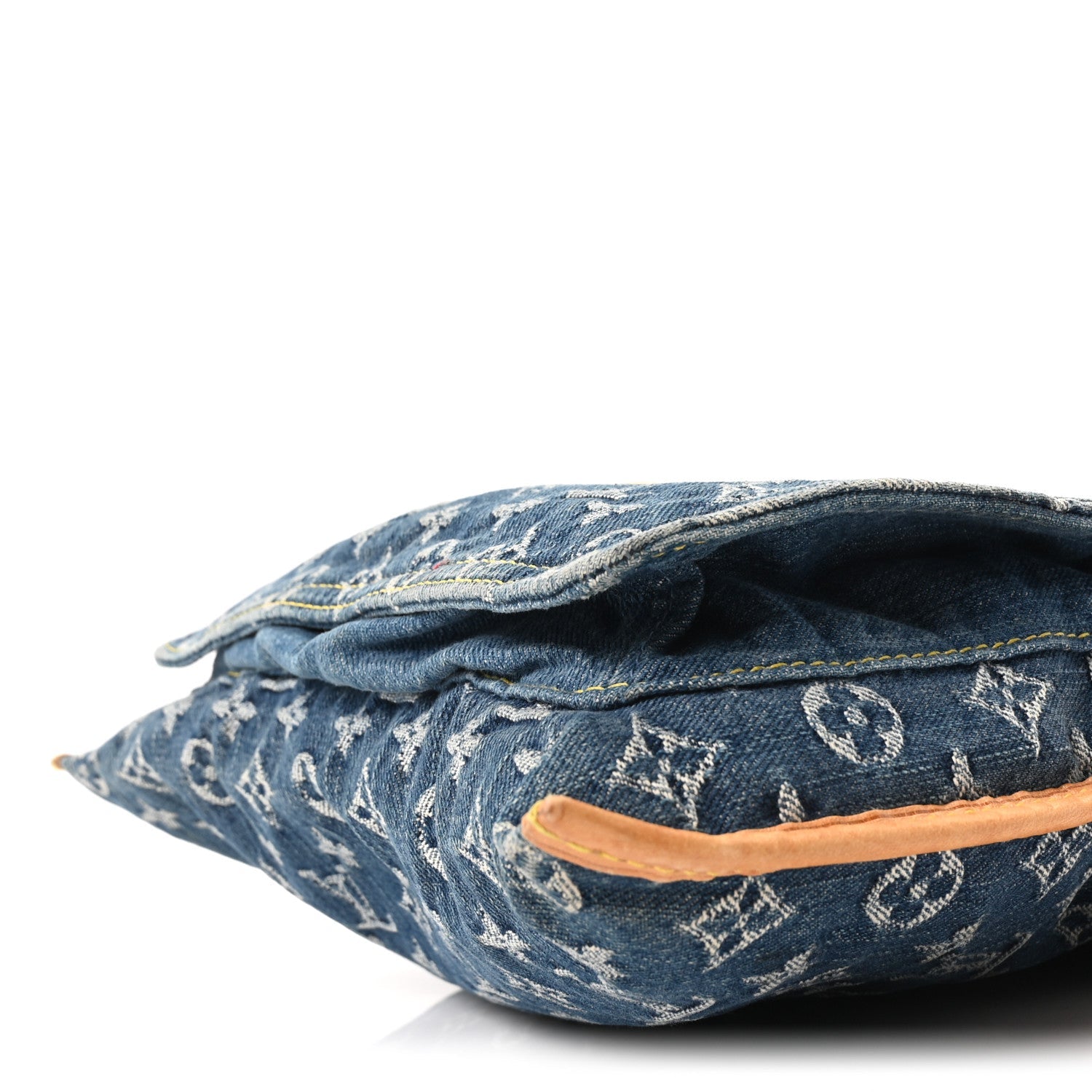Monogram Denim Sac Plat Blue