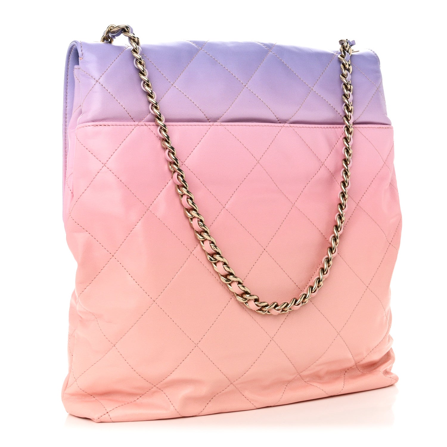 Shaded Calfskin CC Hobo Light Purple Pink Coral