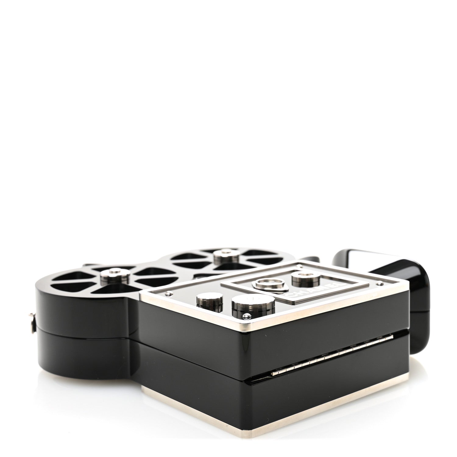 Plexiglass Crystal Buonasera Film Projector Minaudiere Clutch Black