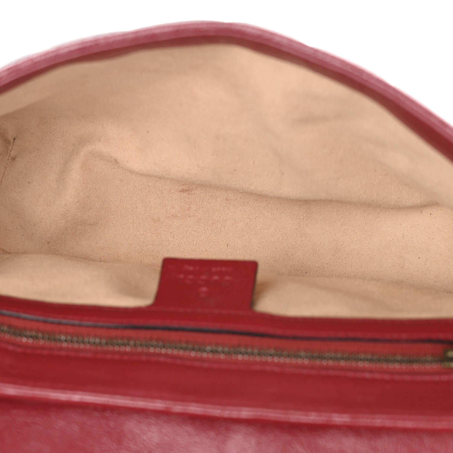 Vintage Effect Calfskin Matelasse Diagonal Small Torchon GG Marmont Shoulder Bag Black Romantic Cherry