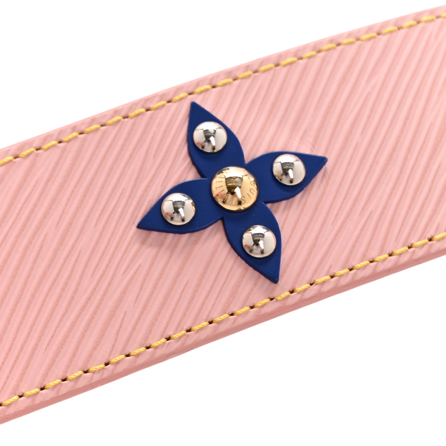 Epi Mechanical Flowers Bandouliere Shoulder Strap Rose Ballerine