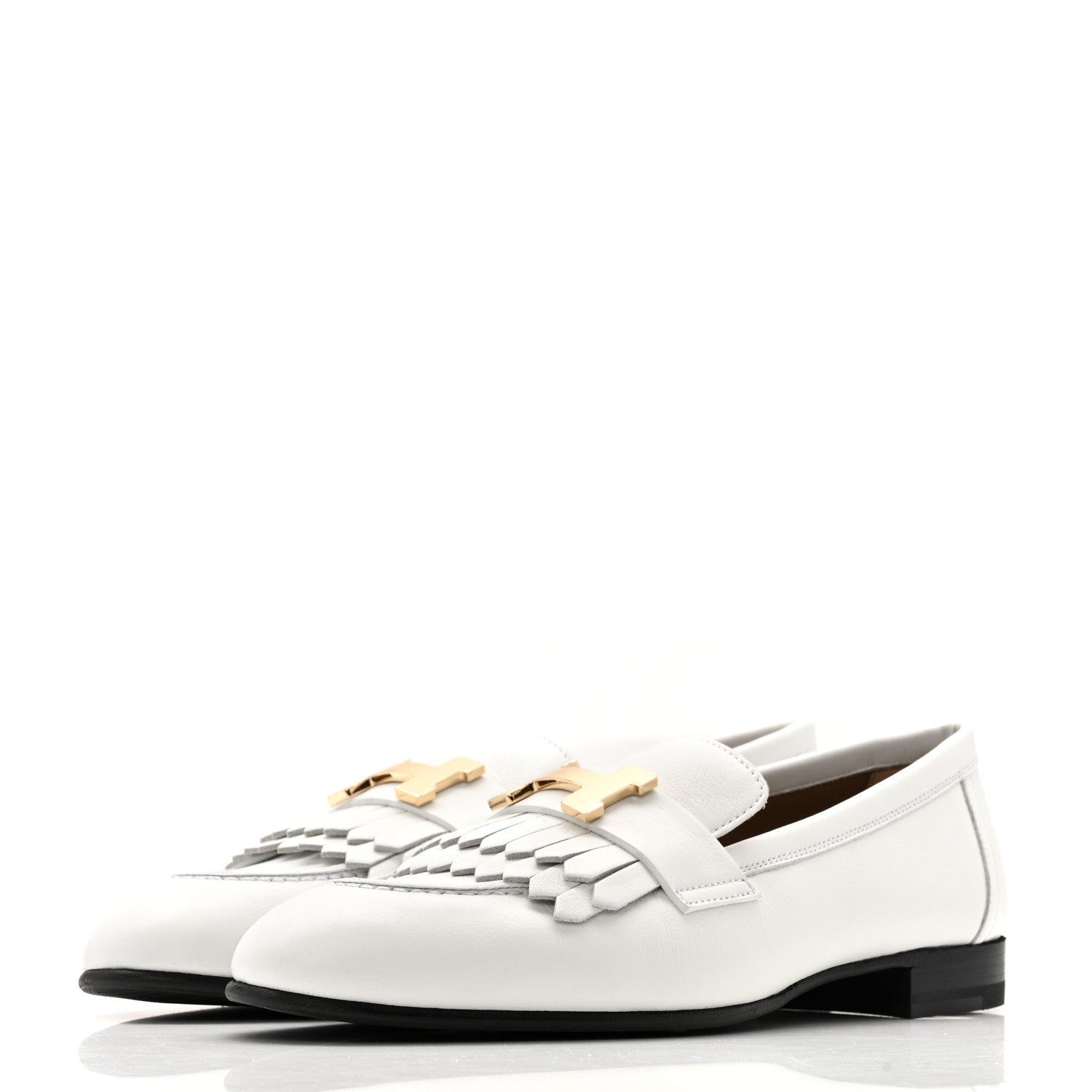Calfskin Womens Royal Loafers 35 White