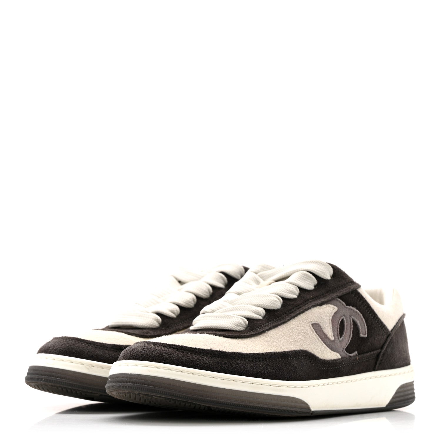 Suede Kidskin Womens CC Sneakers 36 Black White