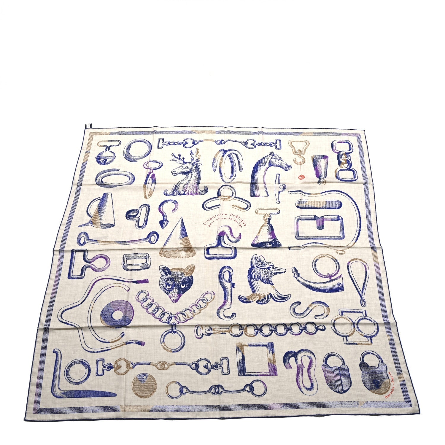 Cashmere Silk Inventaire Poetique Pour Un Conte Shawl 140 Naturel Indigo Violet