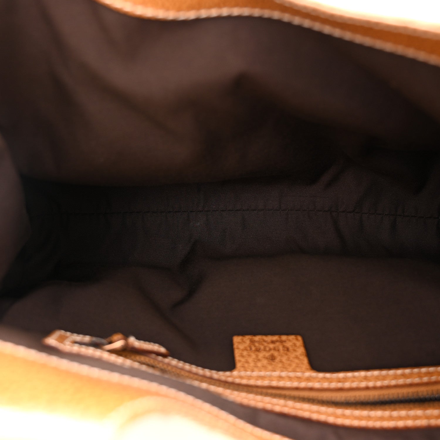 Monogram Calfskin Large Bardot Shoulder Bag Light Brown