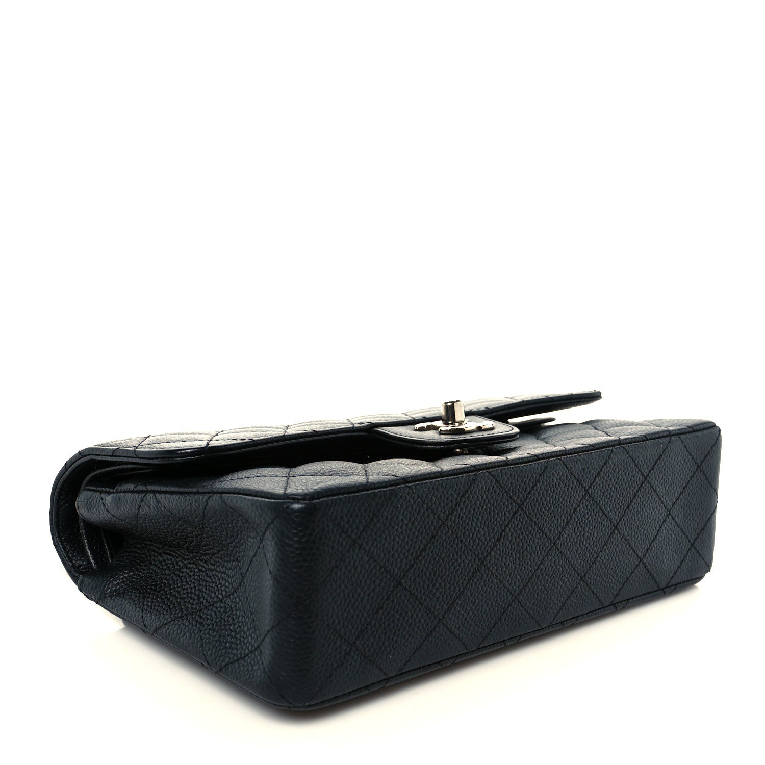 Caviar Quilted Small Double Flap Black
