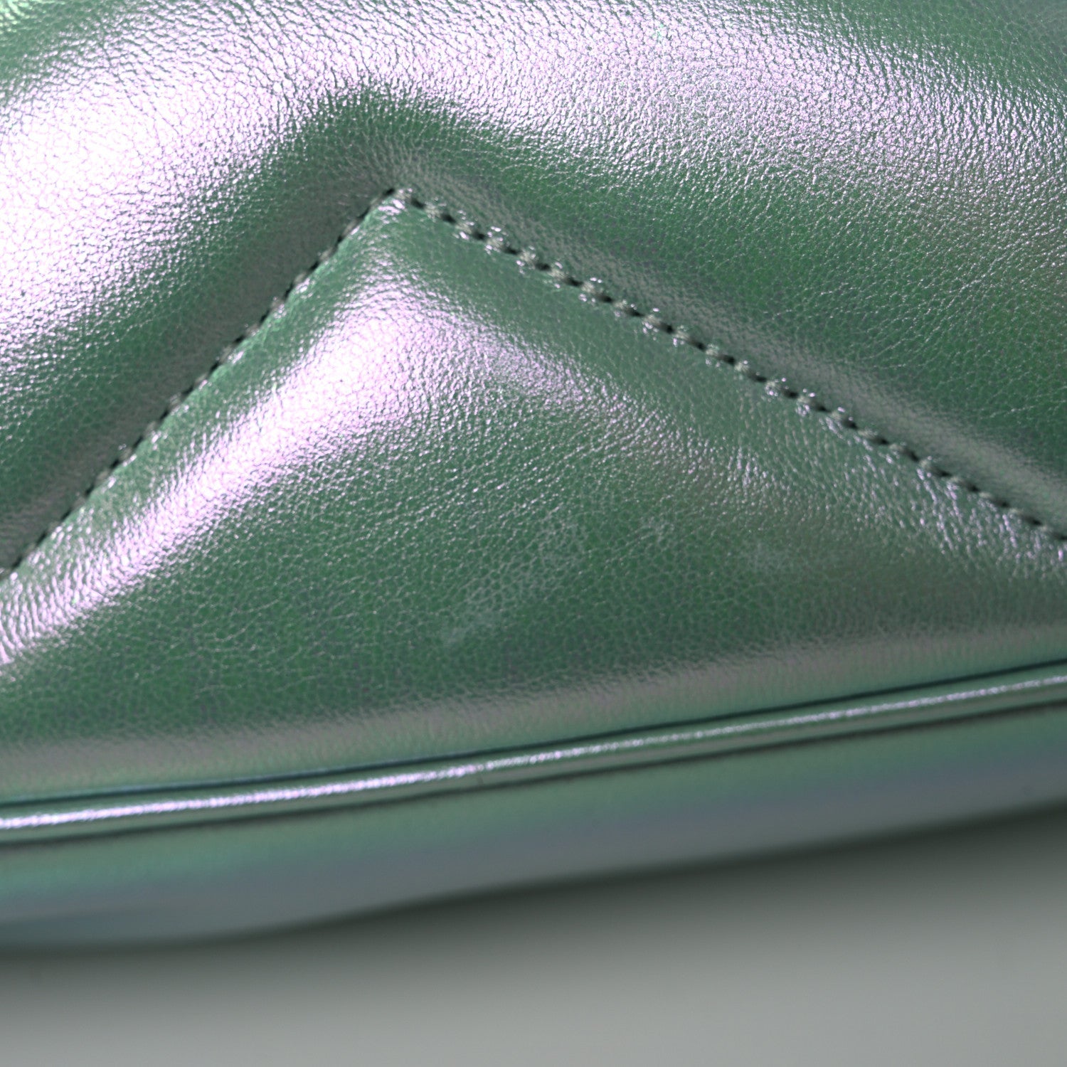 Iridescent Nappa Chevron Matelasse Small GG Marmont Chain Shoulder Bag Iridescent Salvy Green