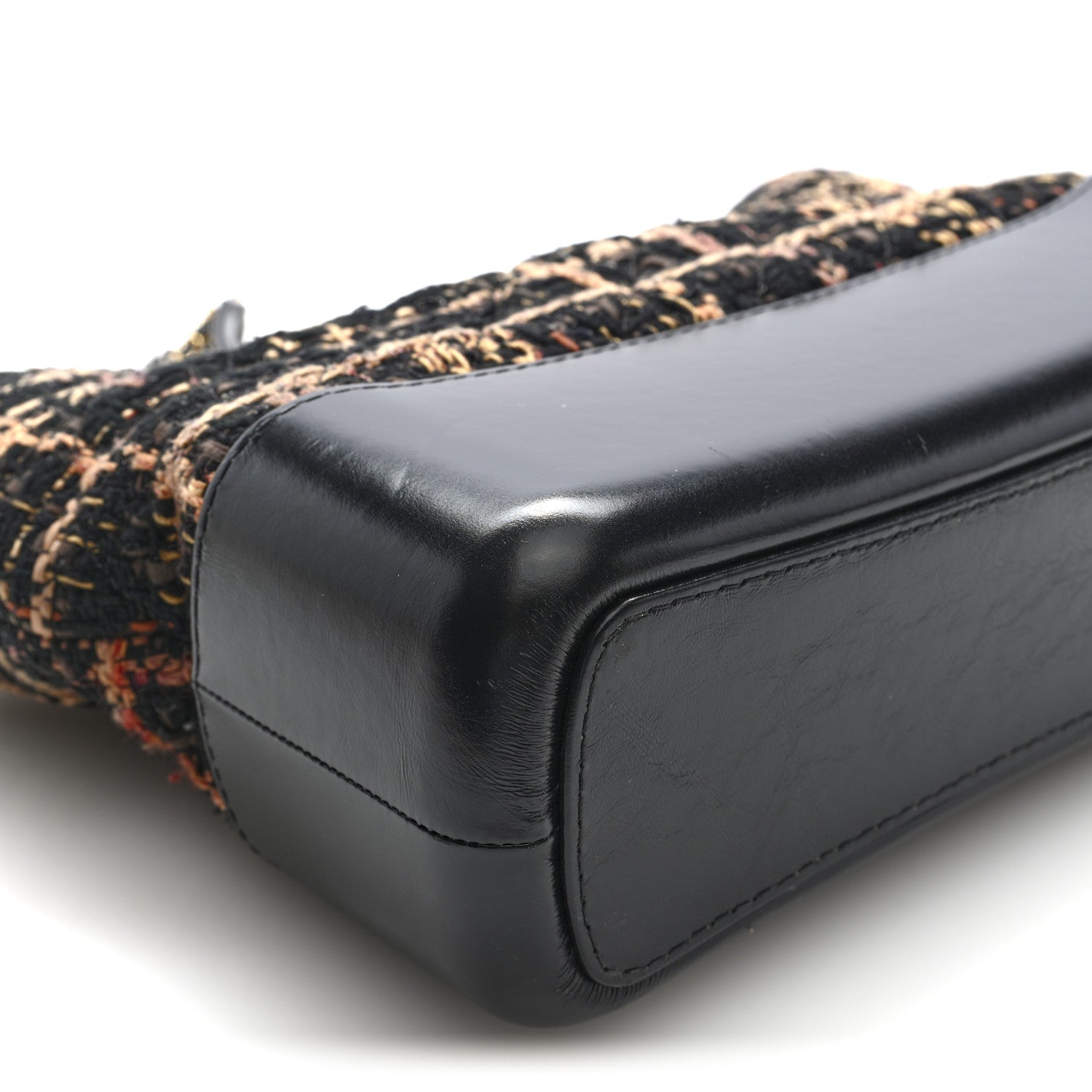 Tweed Calfskin Medium Gabrielle Hobo Black Brown