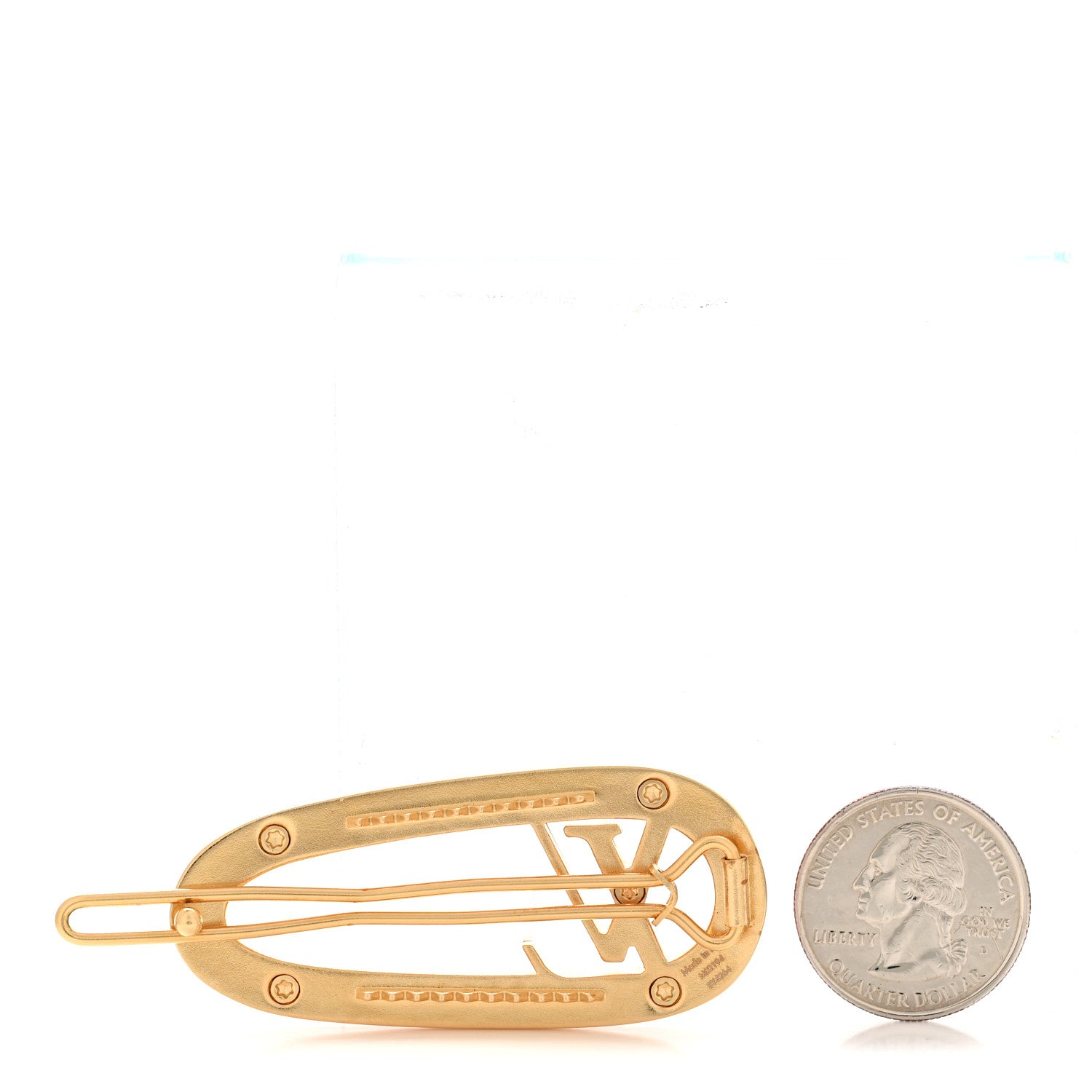 Monogram Metal Resin My LV Chain Hair Clip Pink