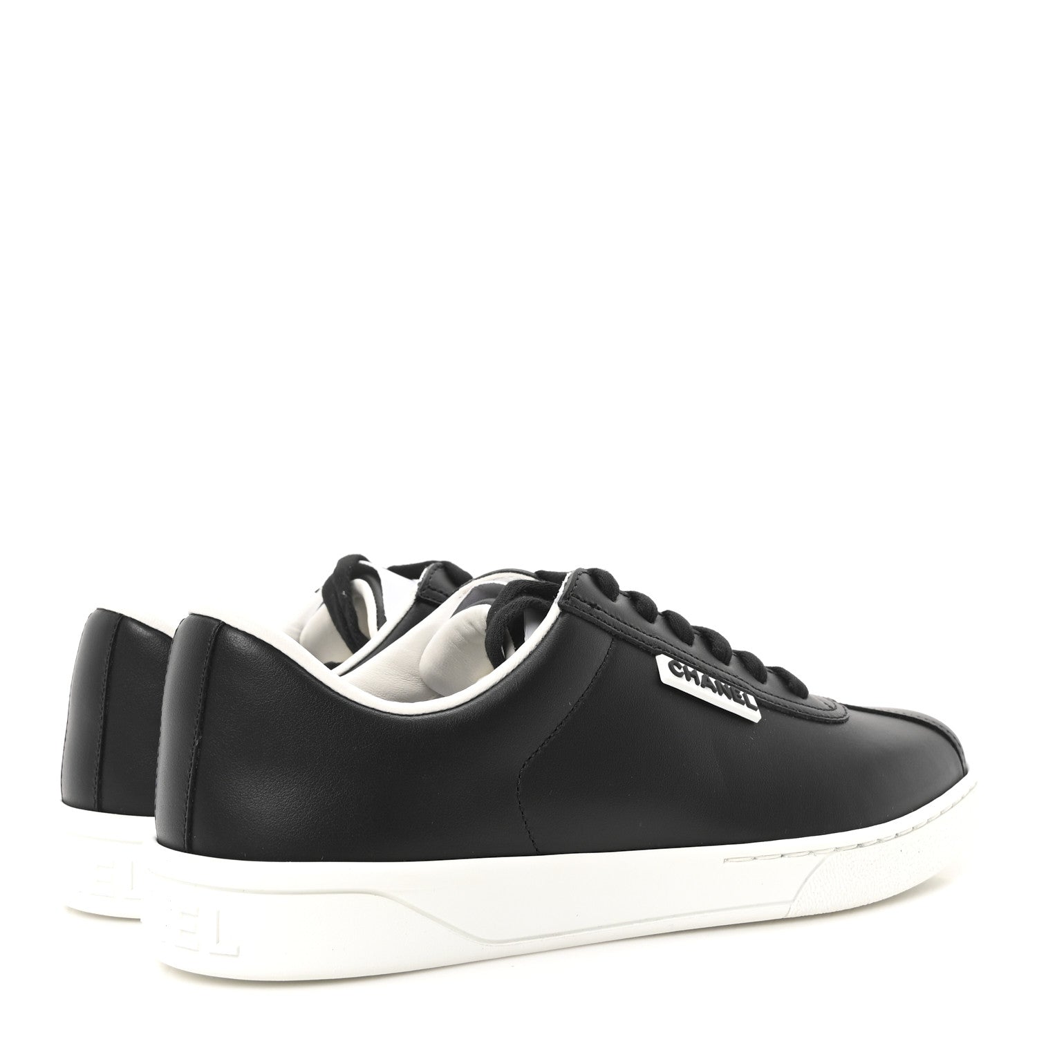 Calfskin CC Uniform Womens Sneakers 36.5 Black