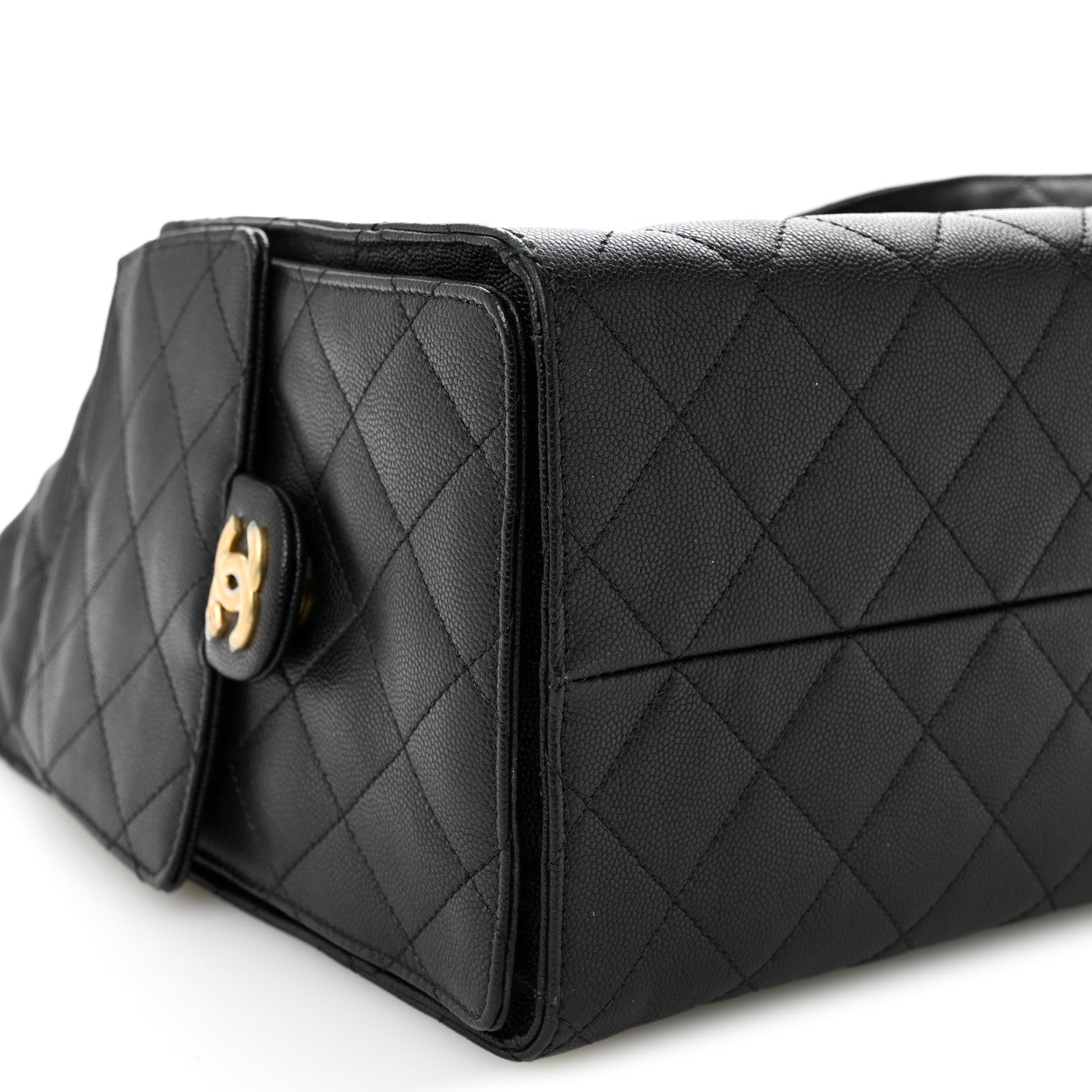 Caviar Quilted Medium Chanel 25 Handbag Black