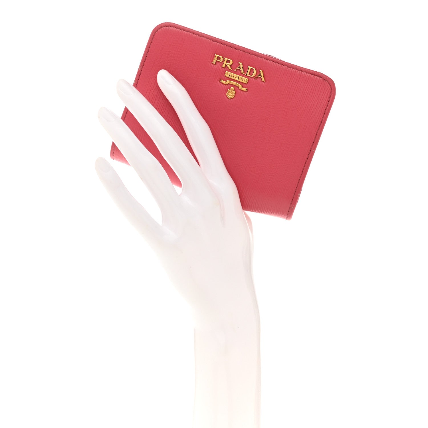Vitello Move Metal Compact Wallet Peonia
